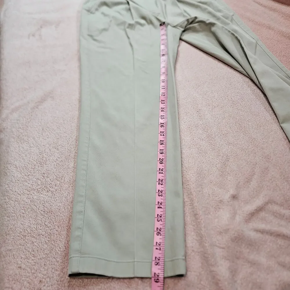 L.L.Bean Women's Pleated Chino Pants Khaki Size 8 Petite